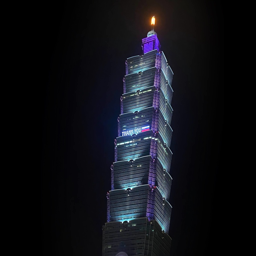 Na ikonickom mrakodrape Taipei