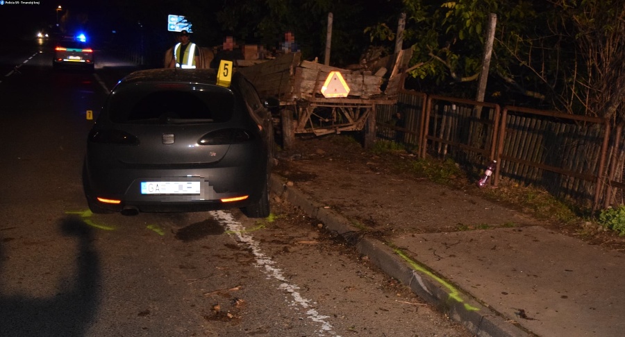 Polícia zaznamenala nehodu auta