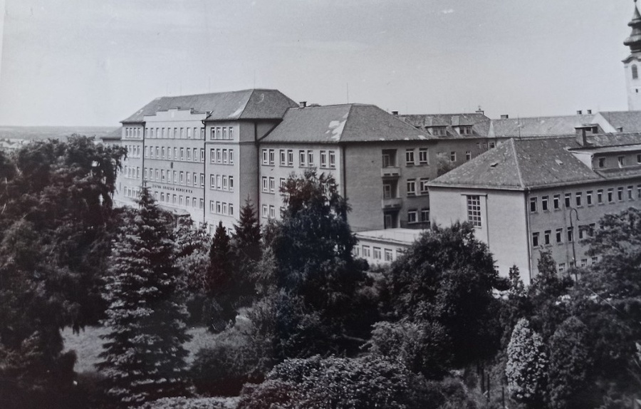 Nemocnica v Skalici v roku 1958.