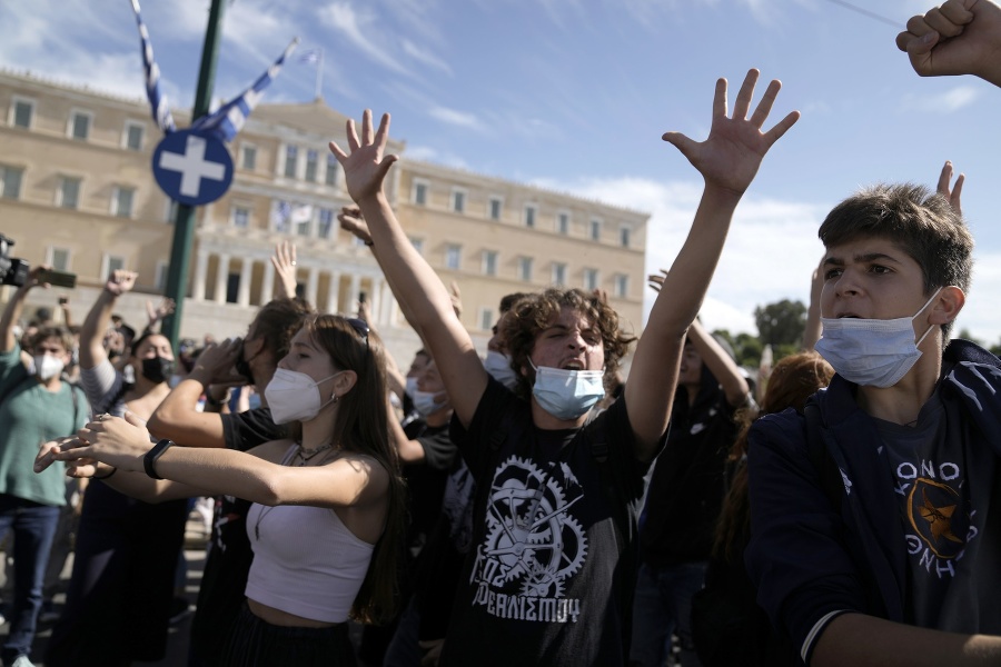 Učitelia v Grécku štrajkovali