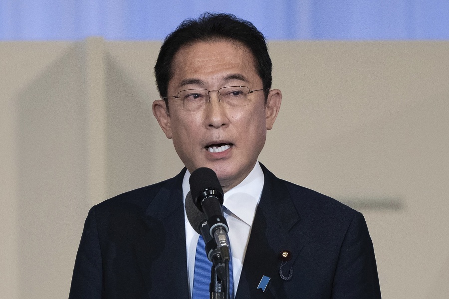 Japonský premiér Fumio Kišida.