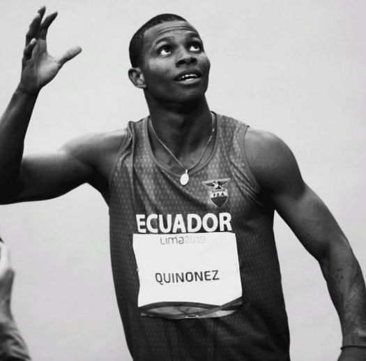 Ekvádorského šprintéra Alexa Quinoneza