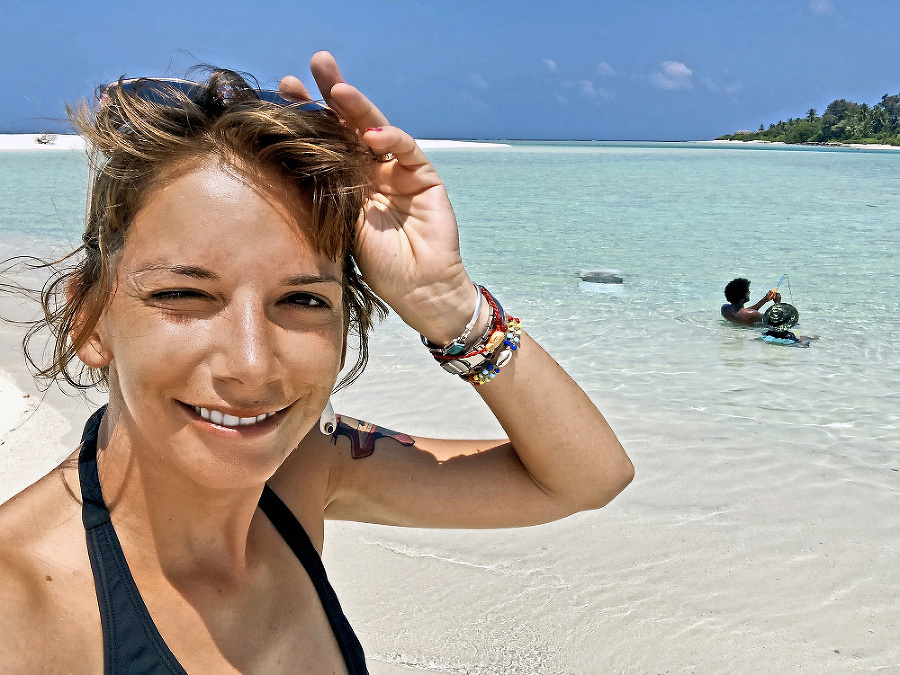 Šťastná: Dorota si Maledivy 
zamilovala.