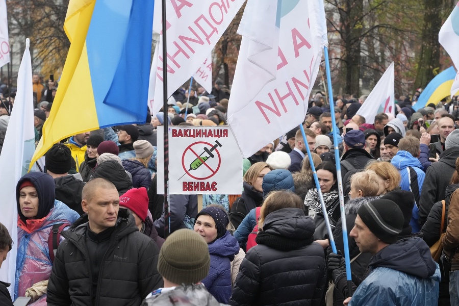 Ľudia na Ukrajine protestovali