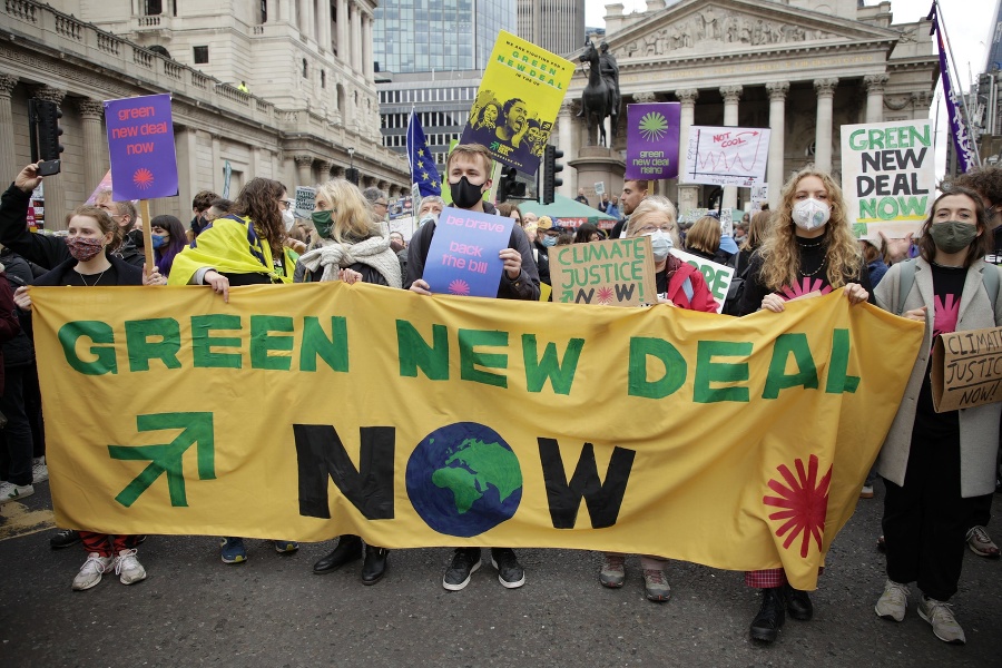Klimatického protestu v Glasgowe