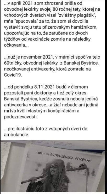 Lekárka burcovala proti vakcínam.