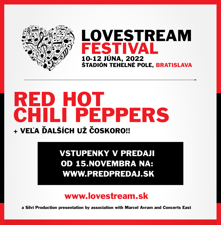 Red Hot Chili Peppers vystúpia na Slovensku. 