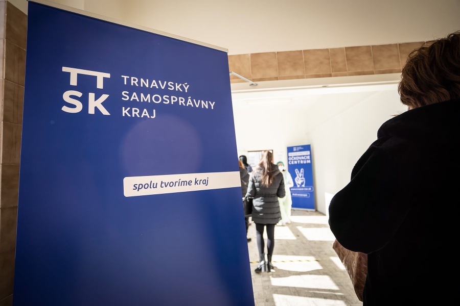 Očkovacie centrum v Dunajskej Strede.