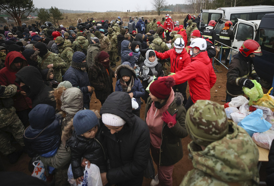 Migranti na hraniciach Poľska a Bieloruska. 
