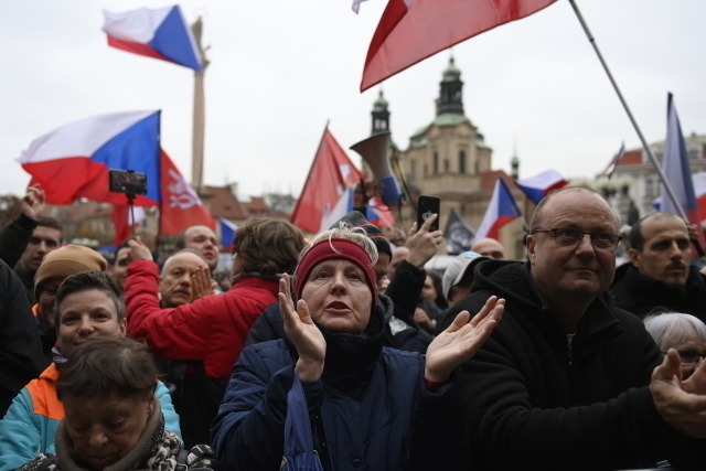 Demonštrácia hnutia Otvoríme Česko-Chcípl