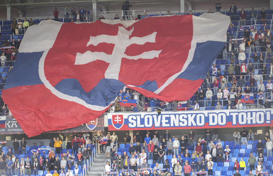 Na snímke slovenskí fanúšikovia.