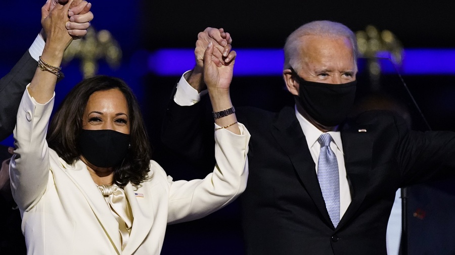 Viceprezidentka Kamala Harris a prezident Biden.