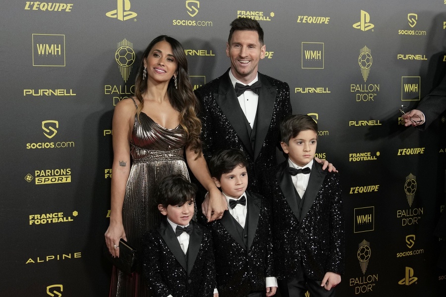 Lionel Messi s rodinou. 