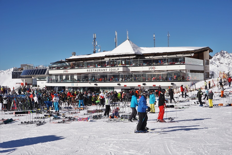 Rakúske lyžiarske stredisko Ischgl.