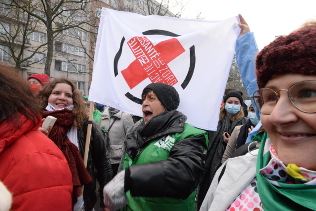 Zdravotníci v Belgicku protestovali