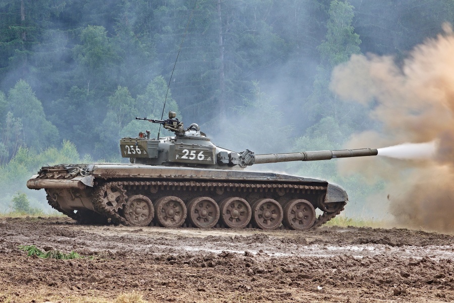Tank T-72, ktorý je