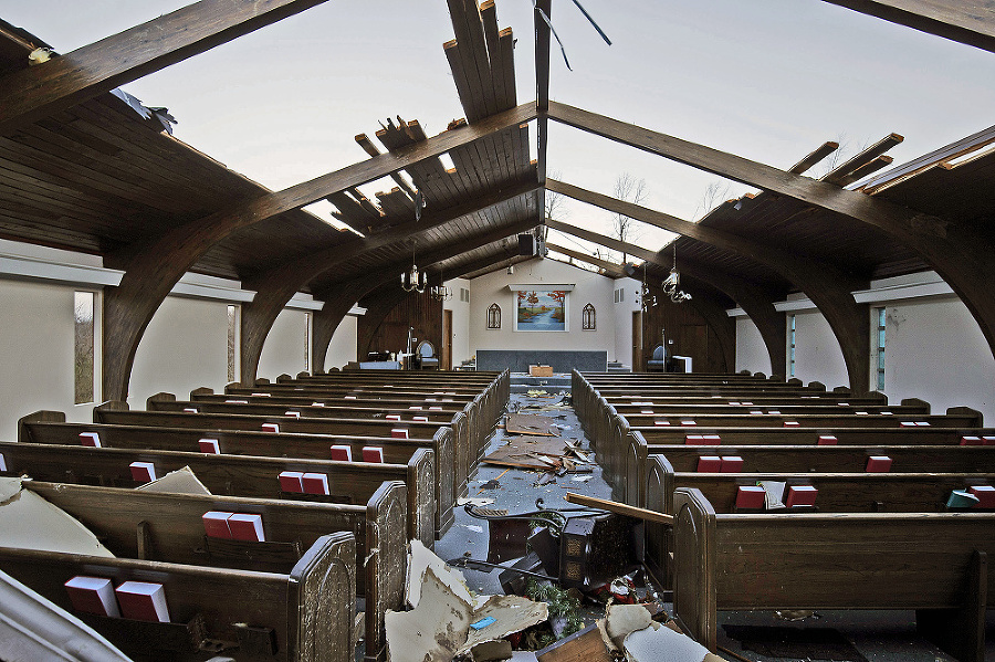 Kostol: Tornádo v Mayfielde neušetrilo ani