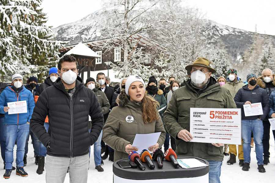 Protest nespokojných podnikateľov v