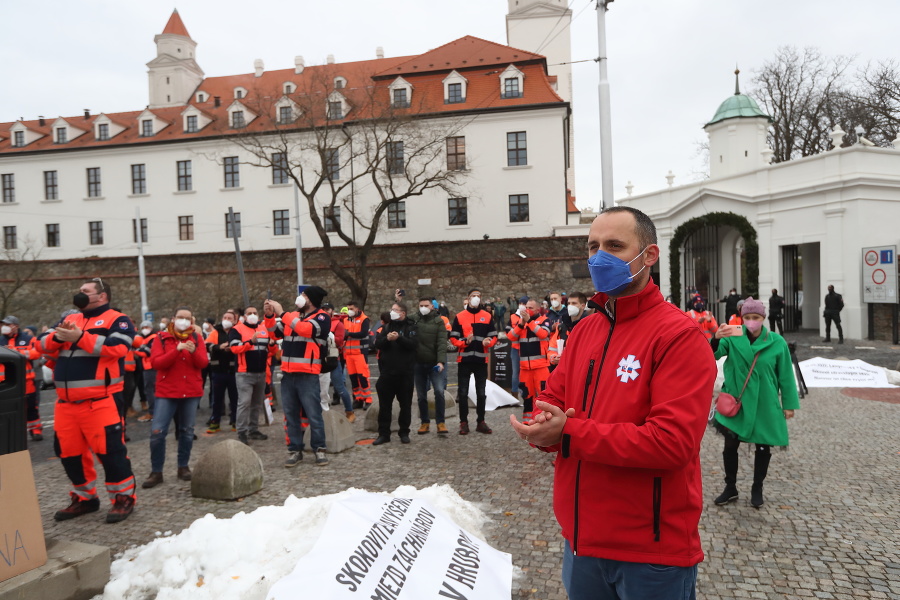 (Protest záchranárov) 14. 12.