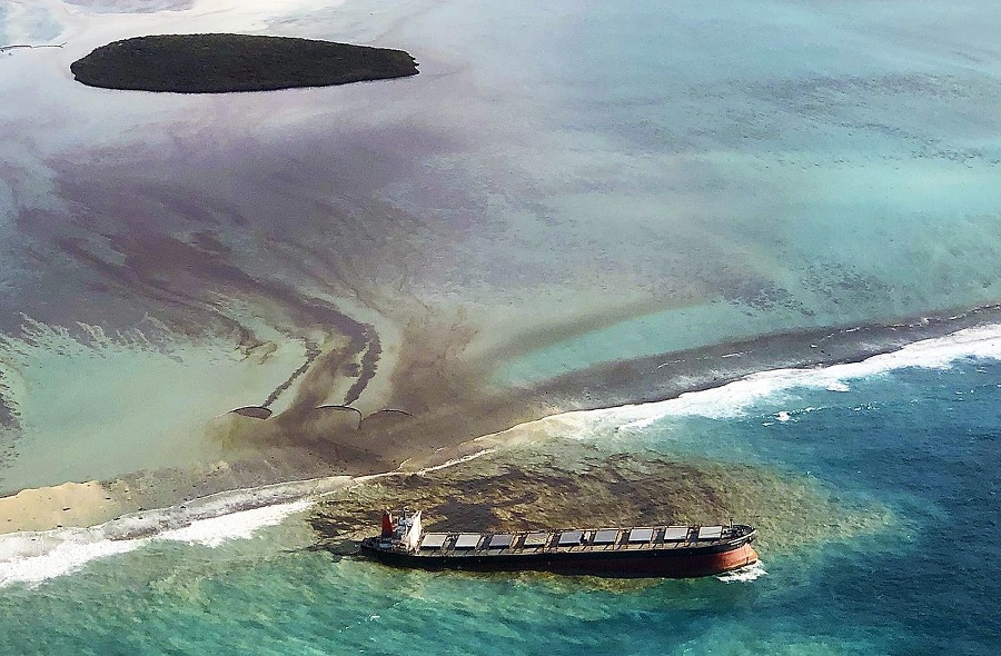 Tanker MV Wakashio narazil