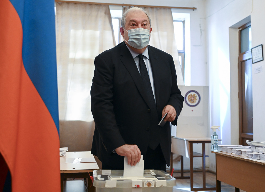 Arménsky prezident Armen Sarkisjan.