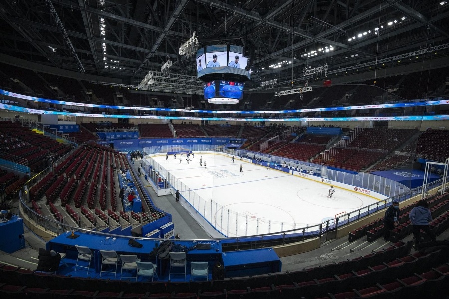 Wukesong Arena. Slovenskí hokejisti