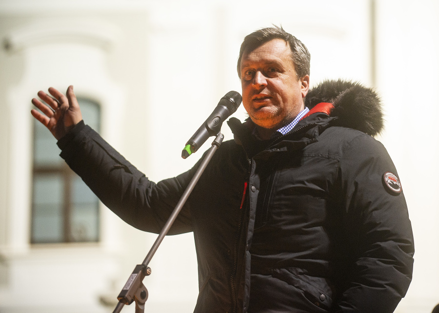 Andrej Danko na proteste