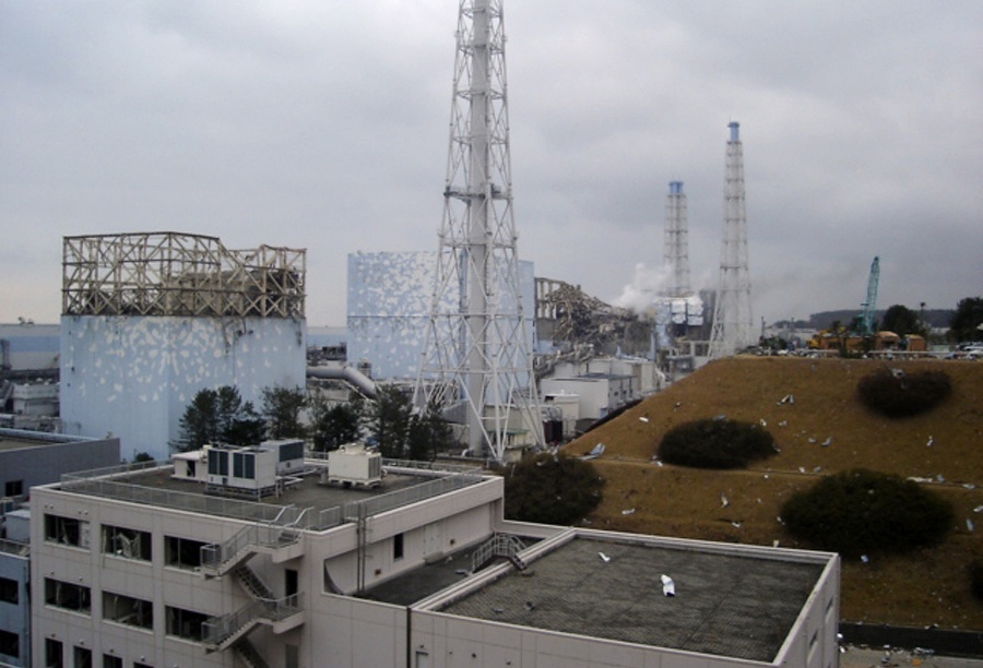 Poškodená elektráreň Fukušima-1.