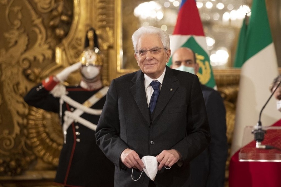 Taliansky prezident Sergio Mattarella.