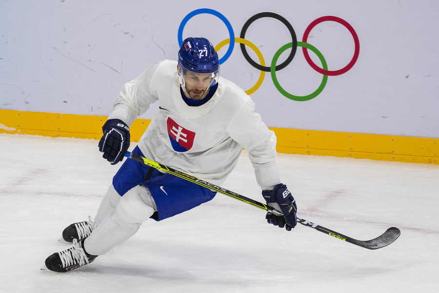 Tréning slovenskej hokejovej reprezentácie