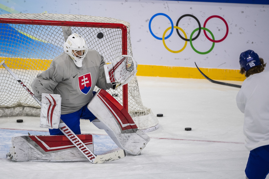 Tréning slovenskej hokejovej reprezentácie