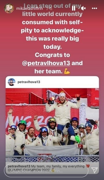 Mikaela Shiffrinová gratulovala Petre