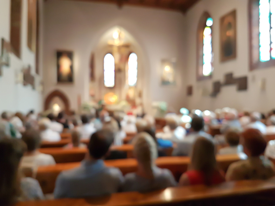 Blurred photo of praying