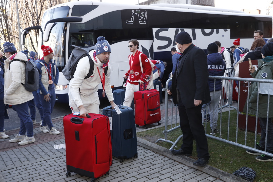 Slovenskí hokeji po príchode