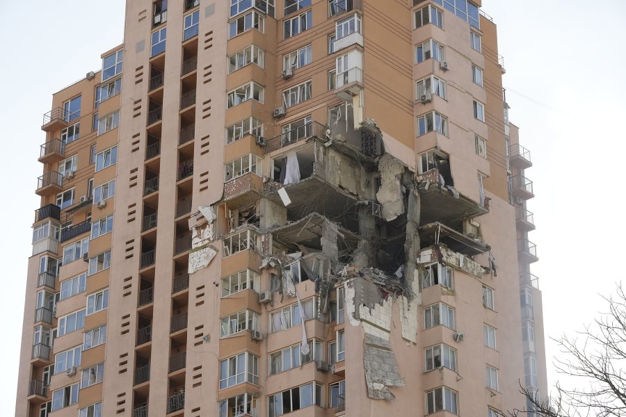 Obytnú budovu v Kyjeve