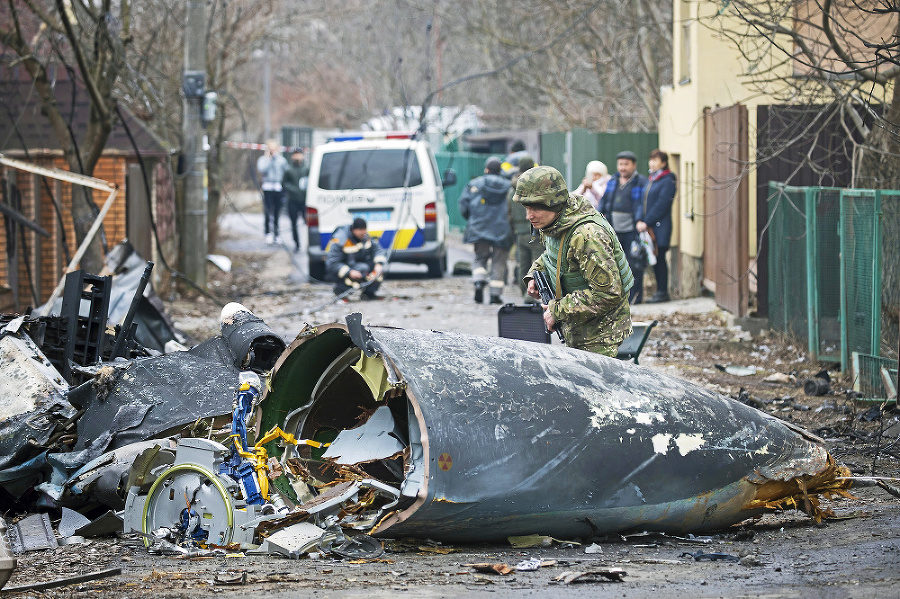 Zostrelené ruské lietadlo v