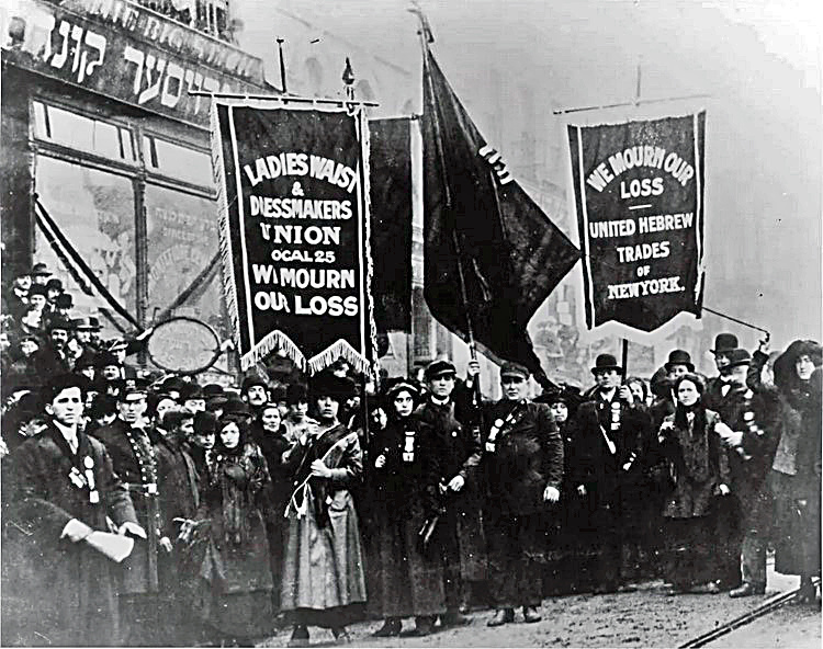 Protest krajčírok v New Yorku.