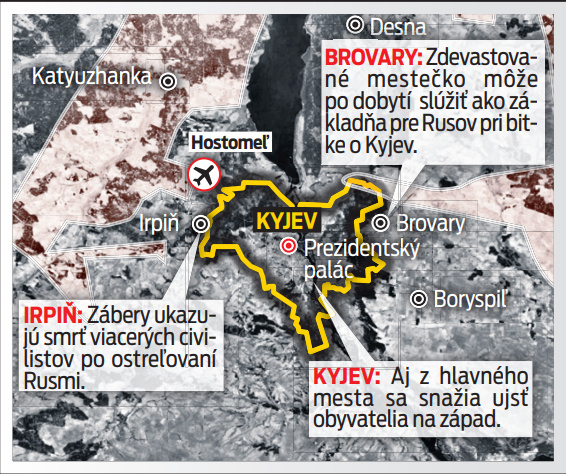 Mapa Kyjeva