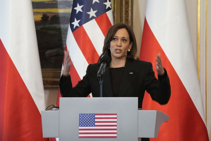 Rusko by malo čeliť vyšetrovaniu za inváziu na Ukrajinu, povedala viceprezidentka USA, Kamala Harris.