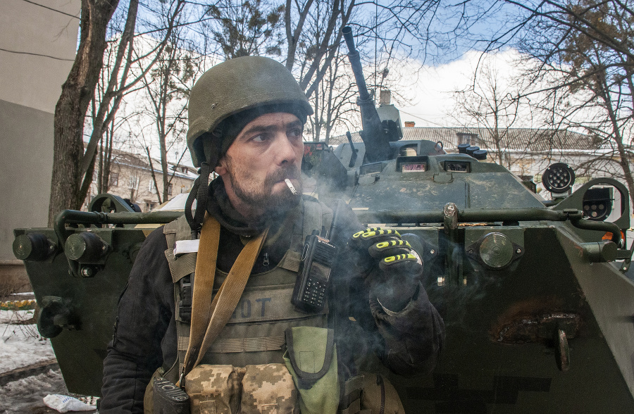 Dobrovoľník ukrajinských síl územnej
