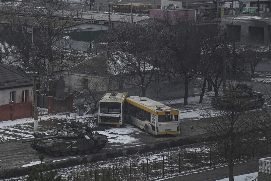 Záber z Mariupolu.
