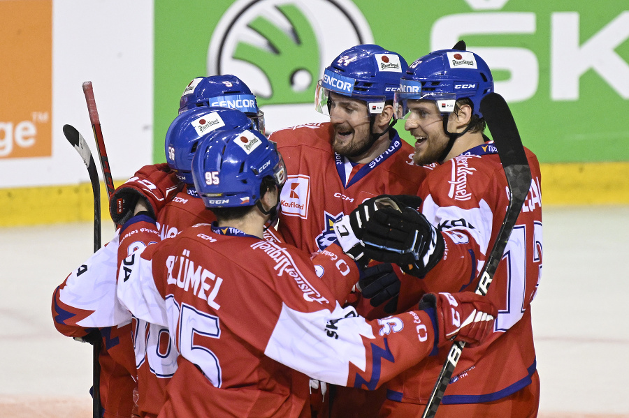 Českí hokejisti sa radujú