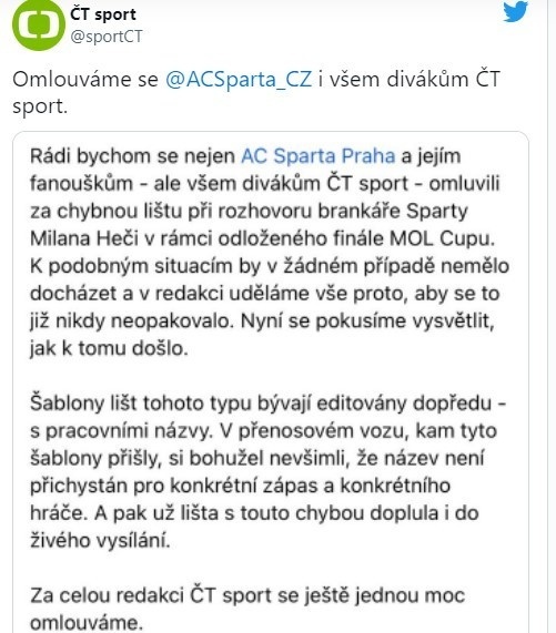 Česká televízia sa Sparte