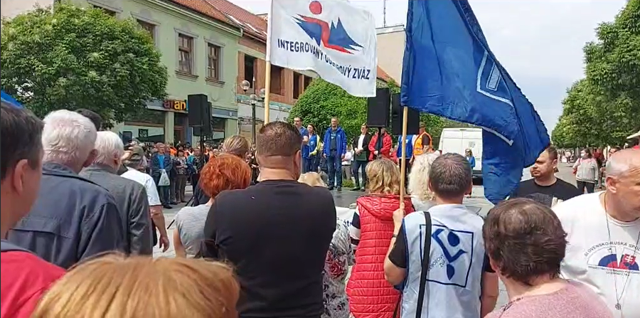 Sobotný protest v Trnave.