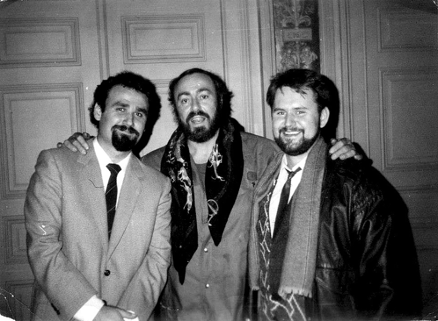 Ľudovíta (vpravo) pozval na predstavenie do Viedne v roku 1988 sám Pavarotti.