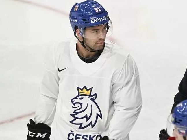Český hokejový útočník Dominik