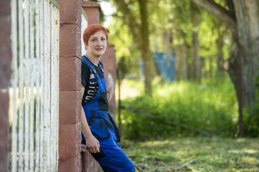 Ukrajinská utečenka Lena Dacčenková.