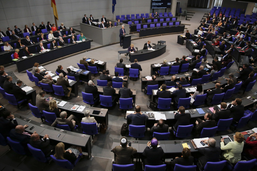 Zasadnutie Bundestagu.