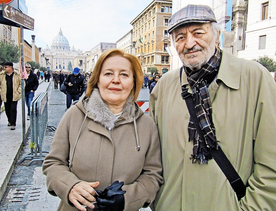 Milan Lasica s manželou
