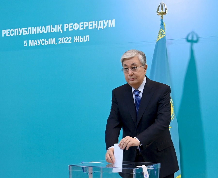 Prezident Kazachstanu Kasym-Žomart Tokajev.